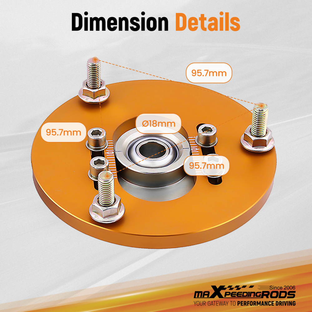 Compatible for BMW E36 3 Series 318 320 323 325 M3 i Front Coilover Camber Plate Top Mount