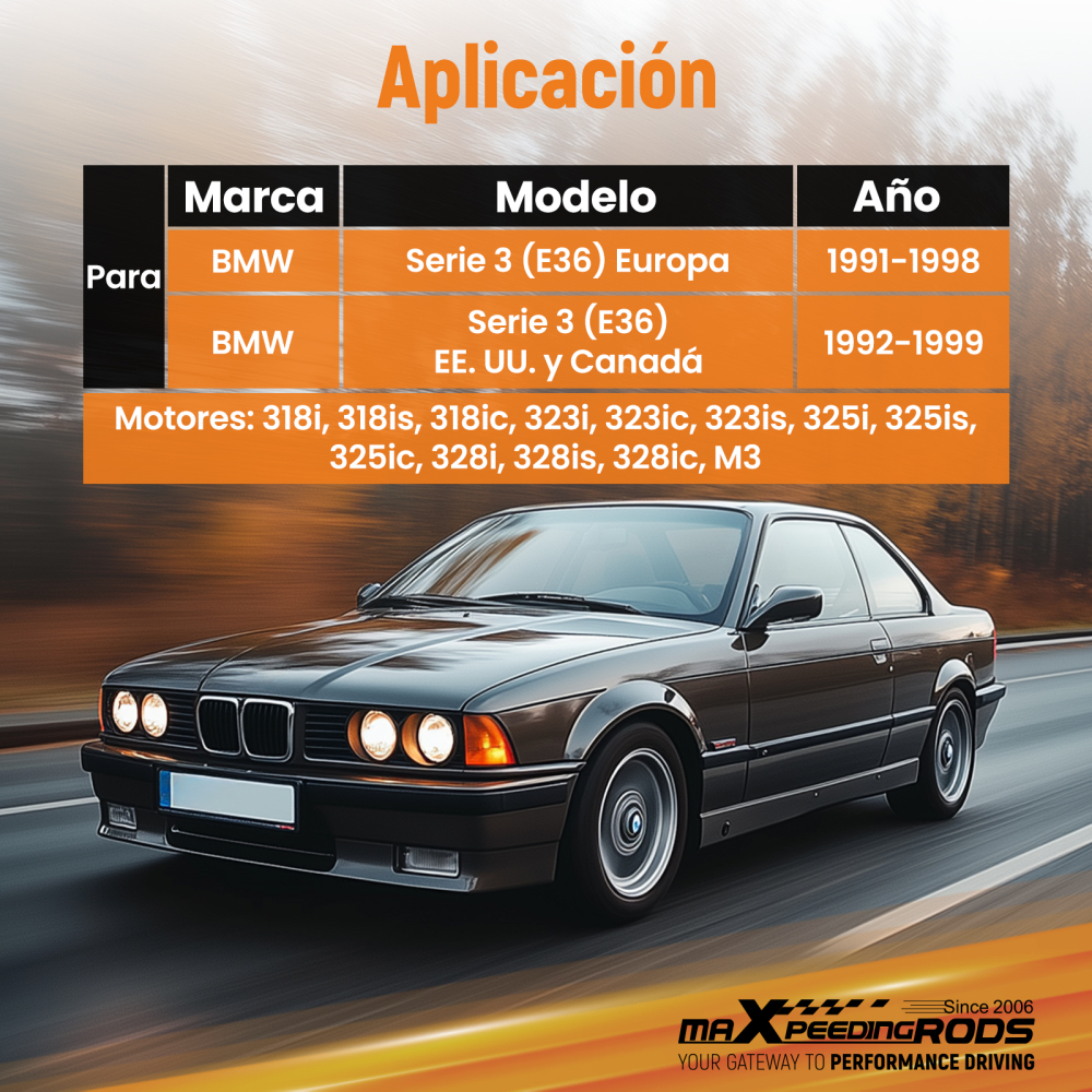 Compatible for BMW E36 3 Series 318 320 323 325 M3 i Front Coilover Camber Plate Top Mount