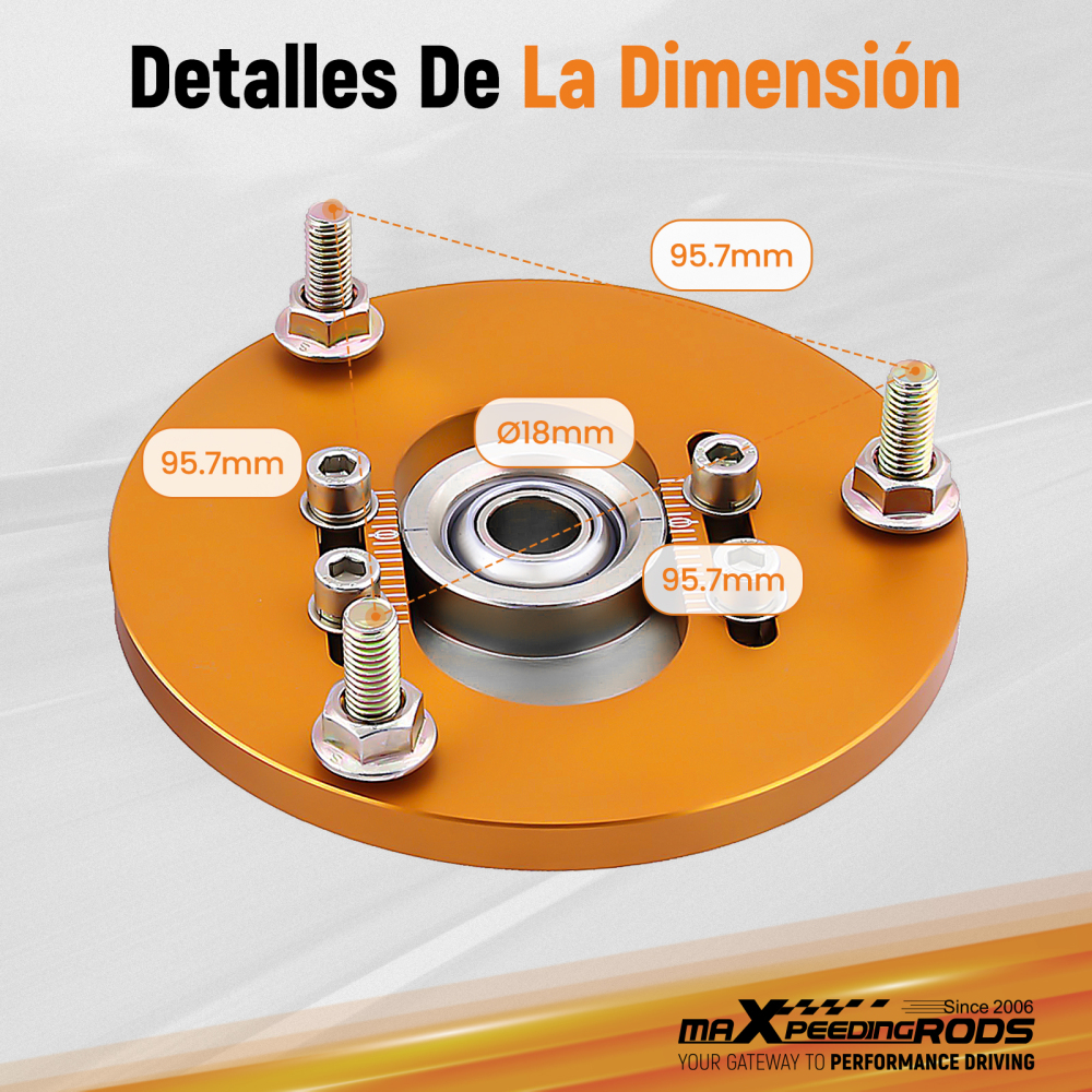 Compatible for BMW E36 3 Series 318 320 323 325 M3 i Front Coilover Camber Plate Top Mount