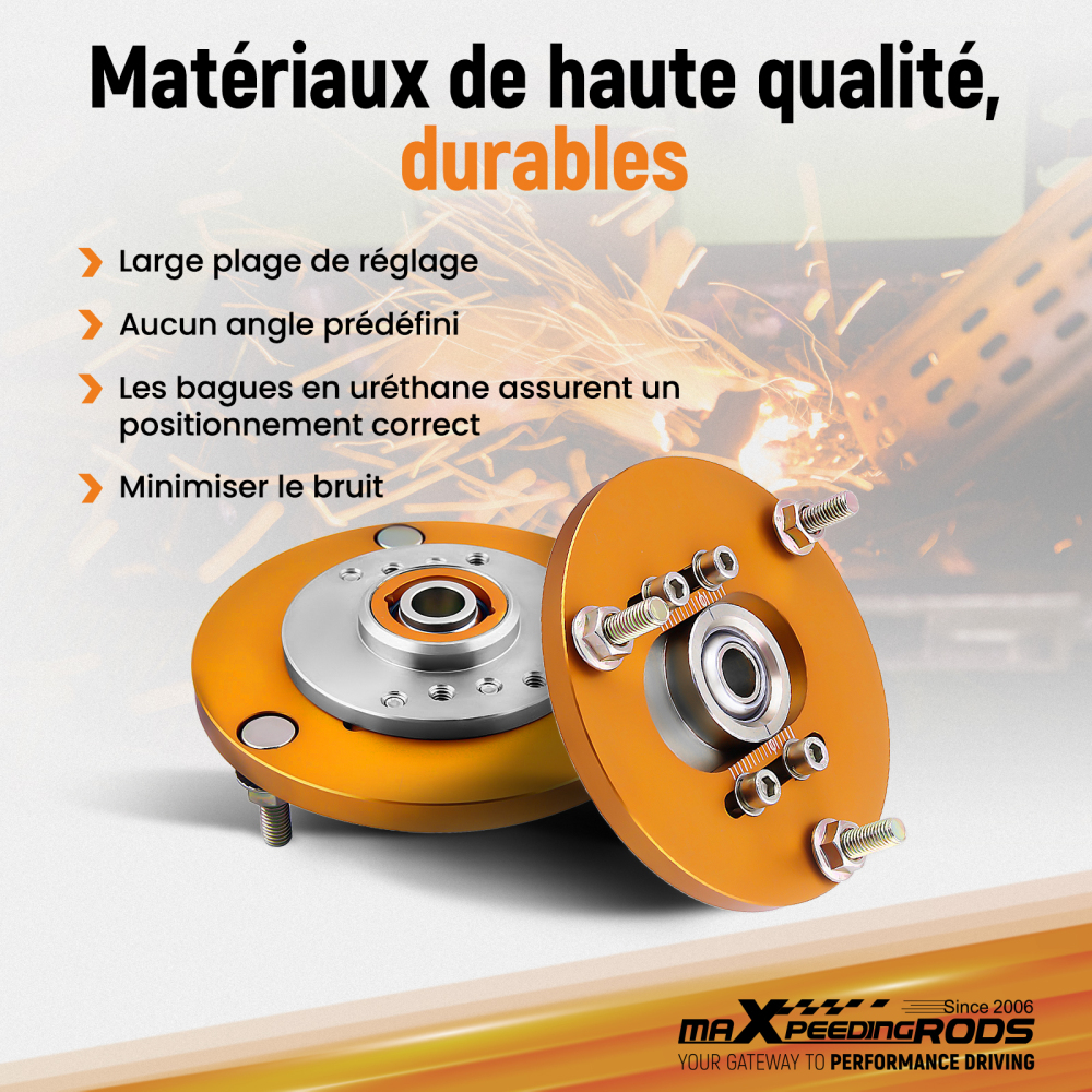 Compatible for BMW E36 3 Series 318 320 323 325 M3 i Front Coilover Camber Plate Top Mount