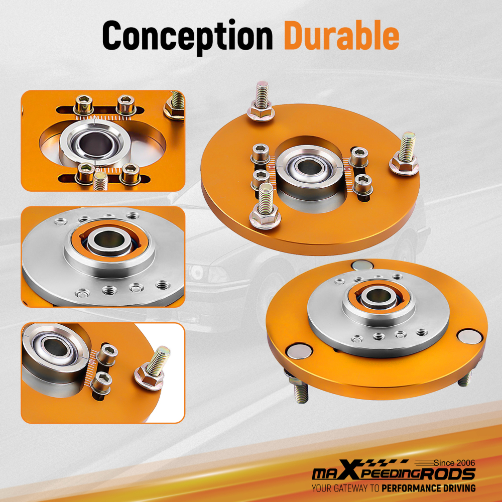 Compatible for BMW E36 3 Series 318 320 323 325 M3 i Front Coilover Camber Plate Top Mount