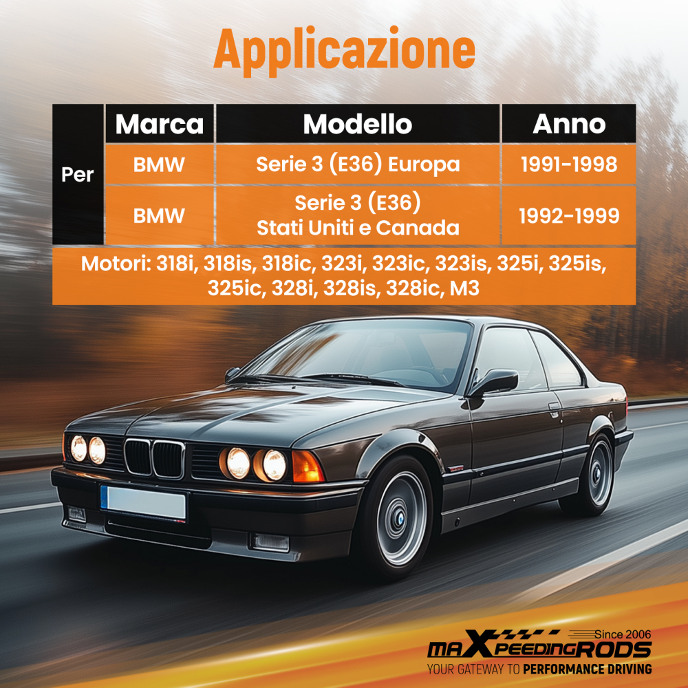 Compatible for BMW E36 3 Series 318 320 323 325 M3 i Front Coilover Camber Plate Top Mount