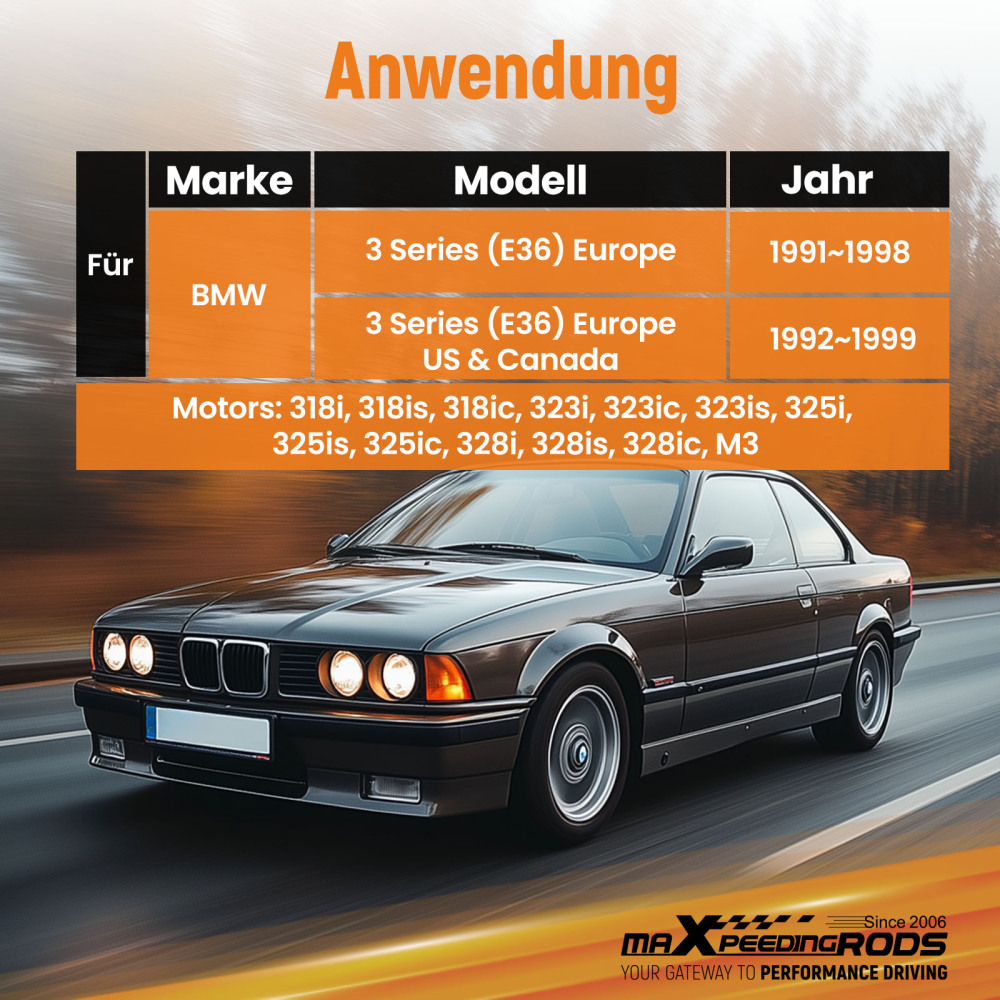 Compatible for BMW E36 1 pair 2pcs Coilover Camber Top Mounts Front Camber Plate