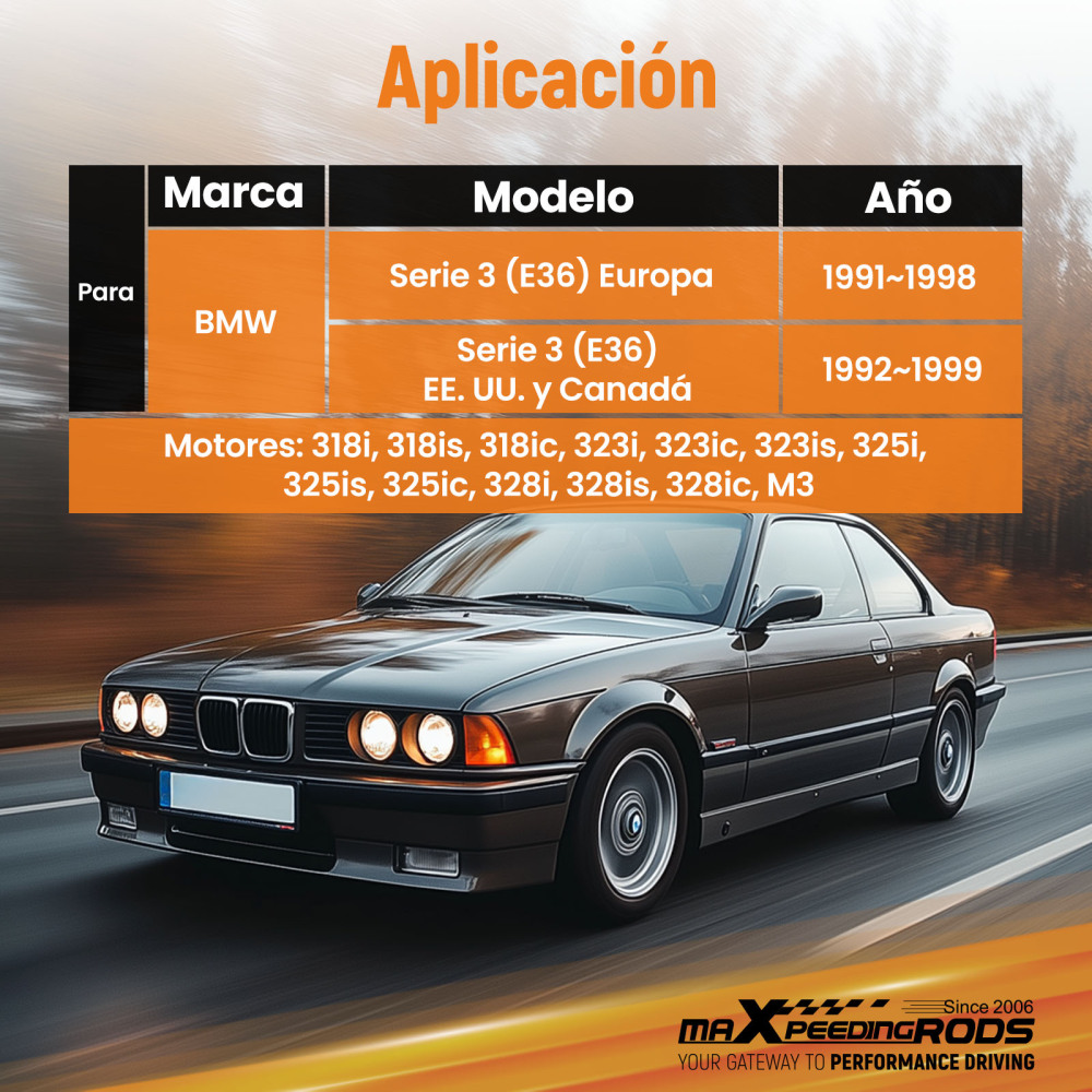 Compatible for BMW E36 1 pair 2pcs Coilover Camber Top Mounts Front Camber Plate