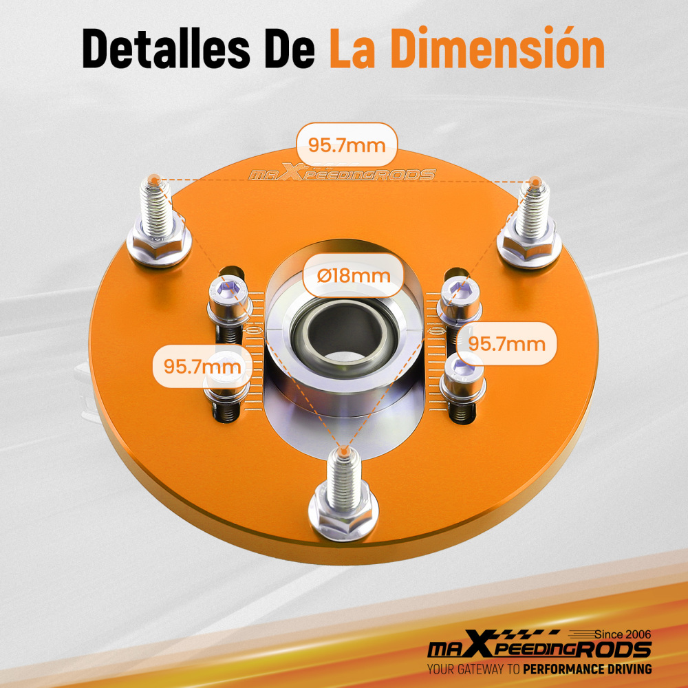 1998 - 2005 compatible for BMW E46 320 323 325 328 M3 Front Coilover Top Mount Adjustable Camber Plates