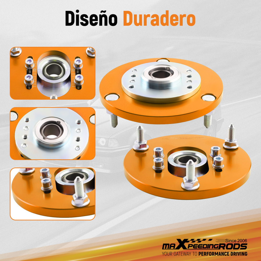 1998 - 2005 compatible for BMW E46 320 323 325 328 M3 Front Coilover Top Mount Adjustable Camber Plates