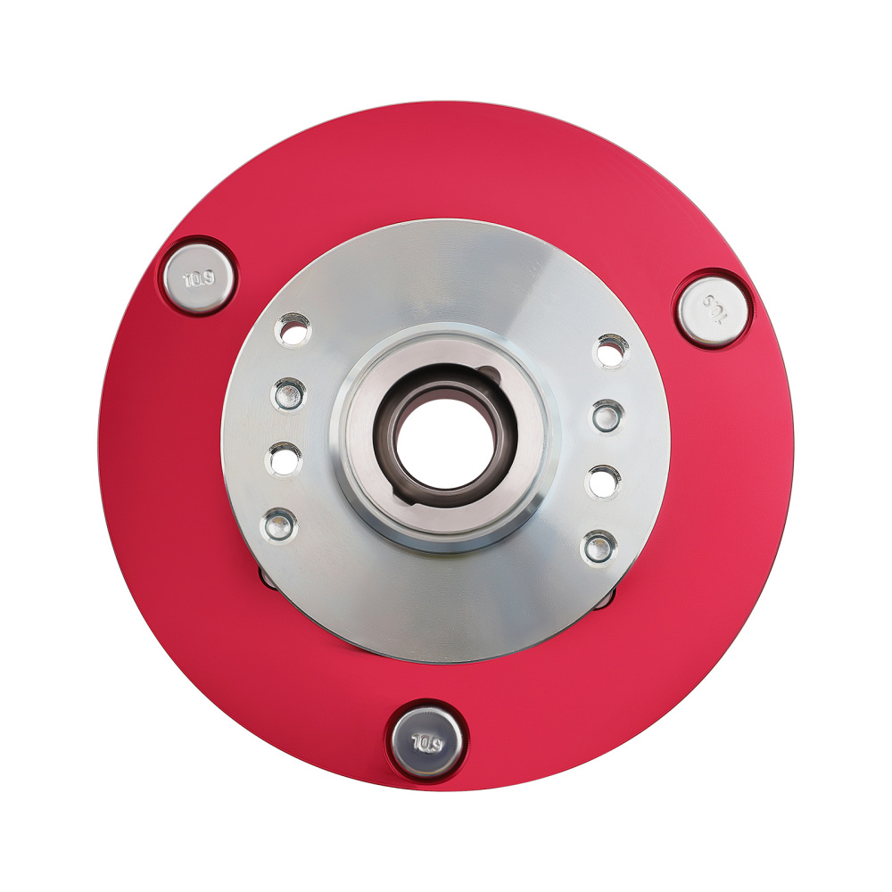Compatible for BMW E46 3 Series M3 Front Coilover Camber Plate Top Upper Mounts Red Pair