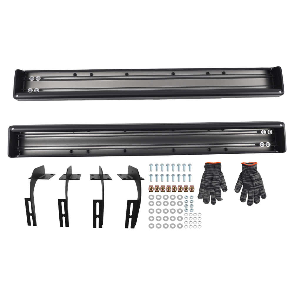 Nerf Bars Running Boards compatible for Ford F-250 F250 1999-2016 Black Aluminum Pair