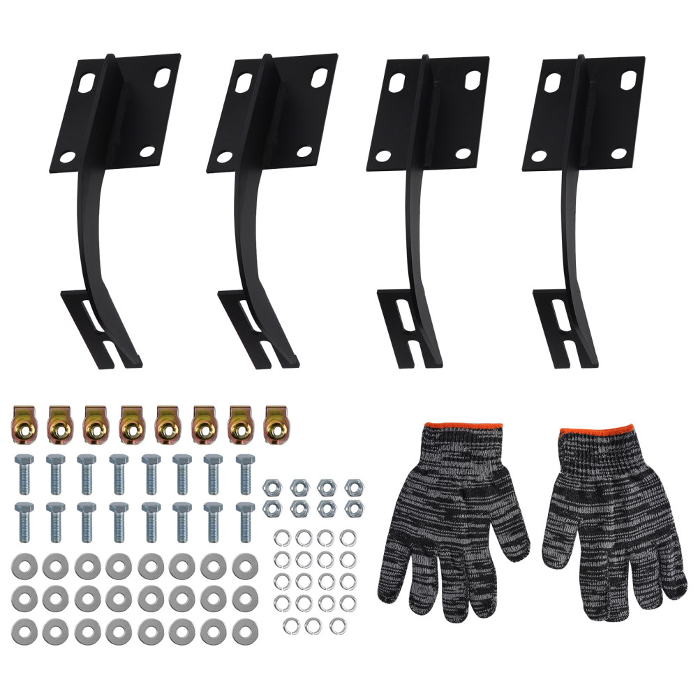 6 Inch Side Step Running Board compatible for Ford F-250 1999-2016 Aluminum Black Non-Slip