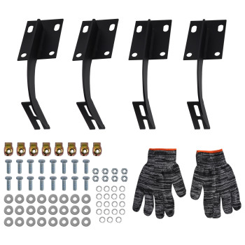 6 Inch Side Step Running Board compatible for Ford F-250 1999-2016 Aluminum Black Non-Slip