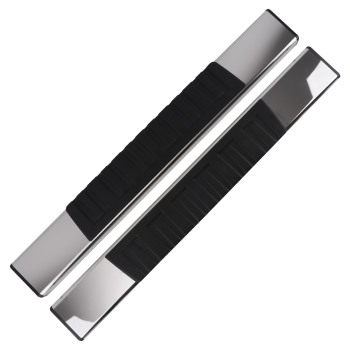 6 Inch Side Step Running Board compatible for Ford F-250 1999-2016 Aluminum Black Non-Slip