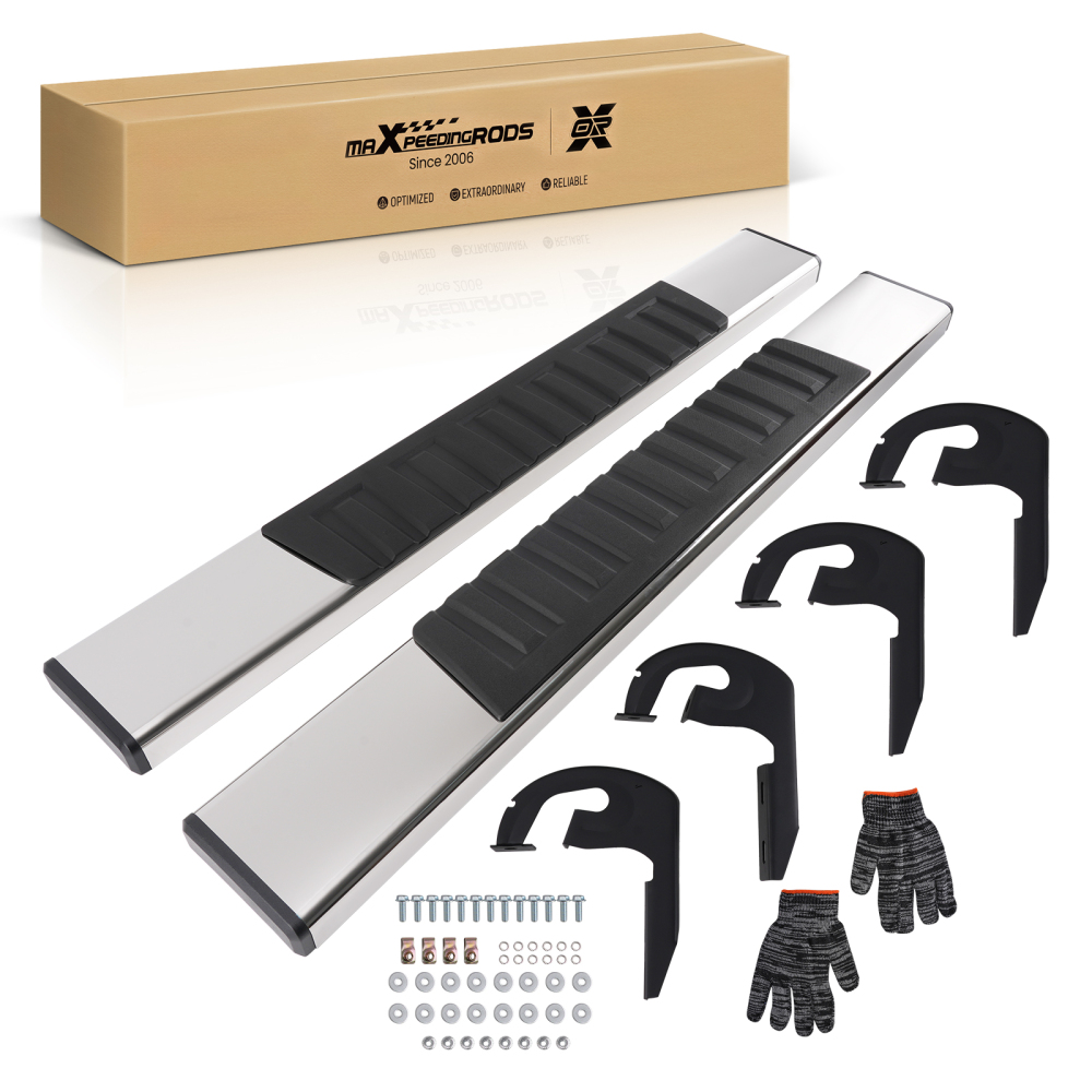 6 Inch Side Step Nerf Bars compatible for Ford F-150 2004-2014Non-Slip Protection