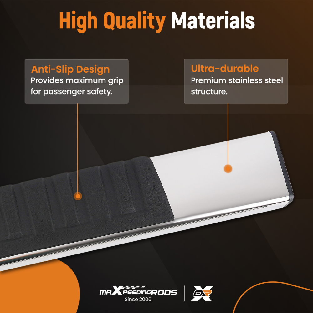 6 Inch Side Step Nerf Bars compatible for Ford F-150 2004-2014Non-Slip Protection