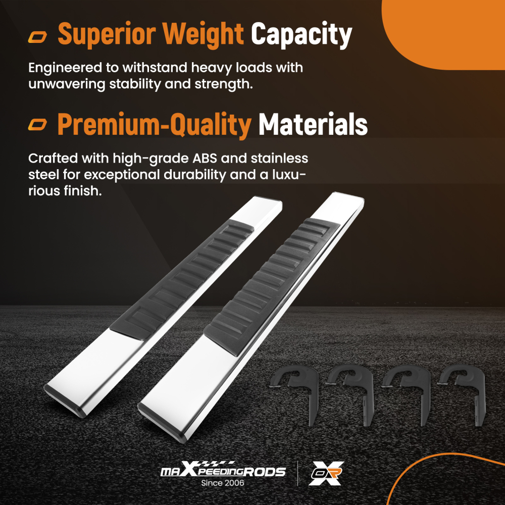 6 Inch Side Step Nerf Bars compatible for Ford F-150 2004-2014Non-Slip Protection