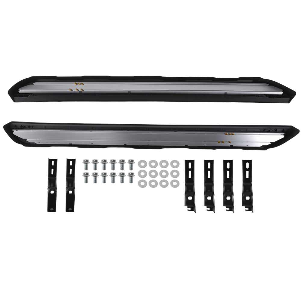 Aluminium Side Steps Running Boards compatible for Ford Ranger T6 T7 T8 T9 2012-2022 Black