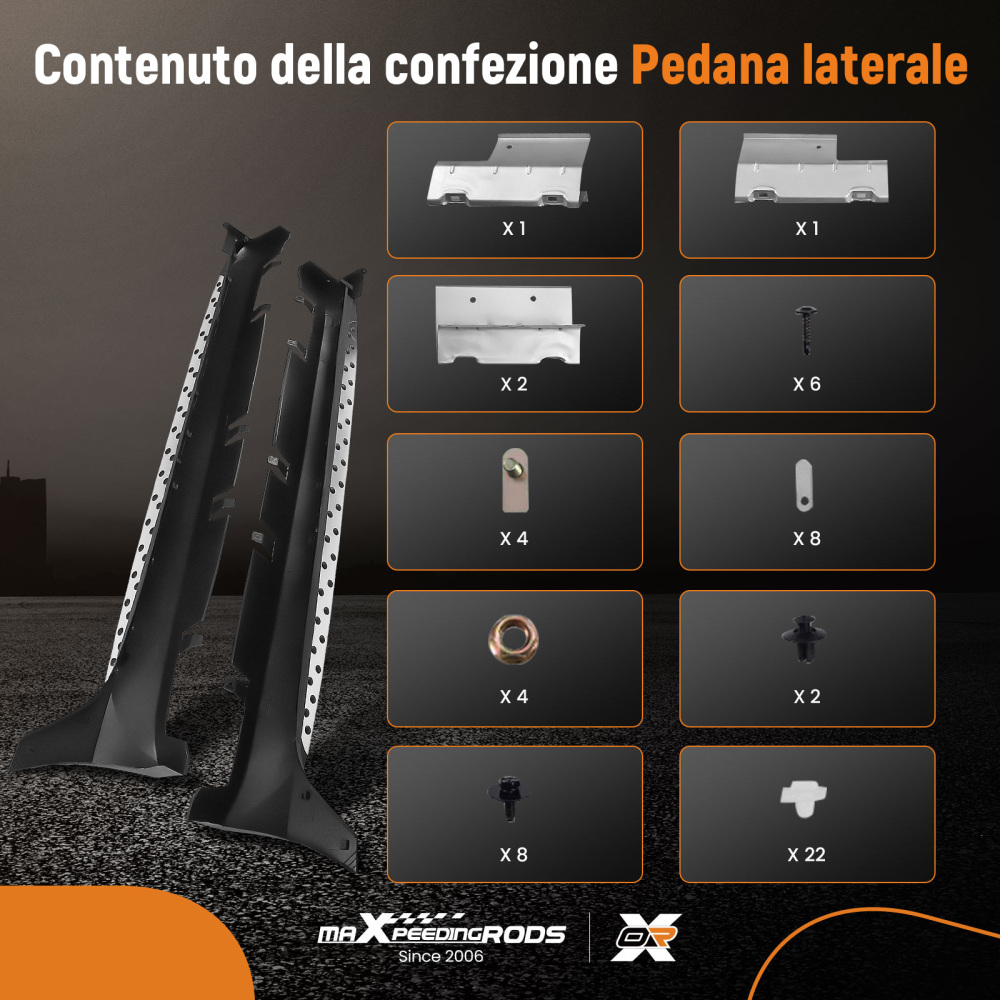 Passo Laterale Adatto Tavola Da Corsa compatibile per HYUNDAI ix35 2010-2015 Side Step