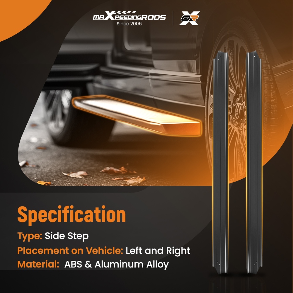 Nerf Bars Running Board Side Steps compatible for ISUZU D-MAX RT 12-2021 Anti-Slip Kit