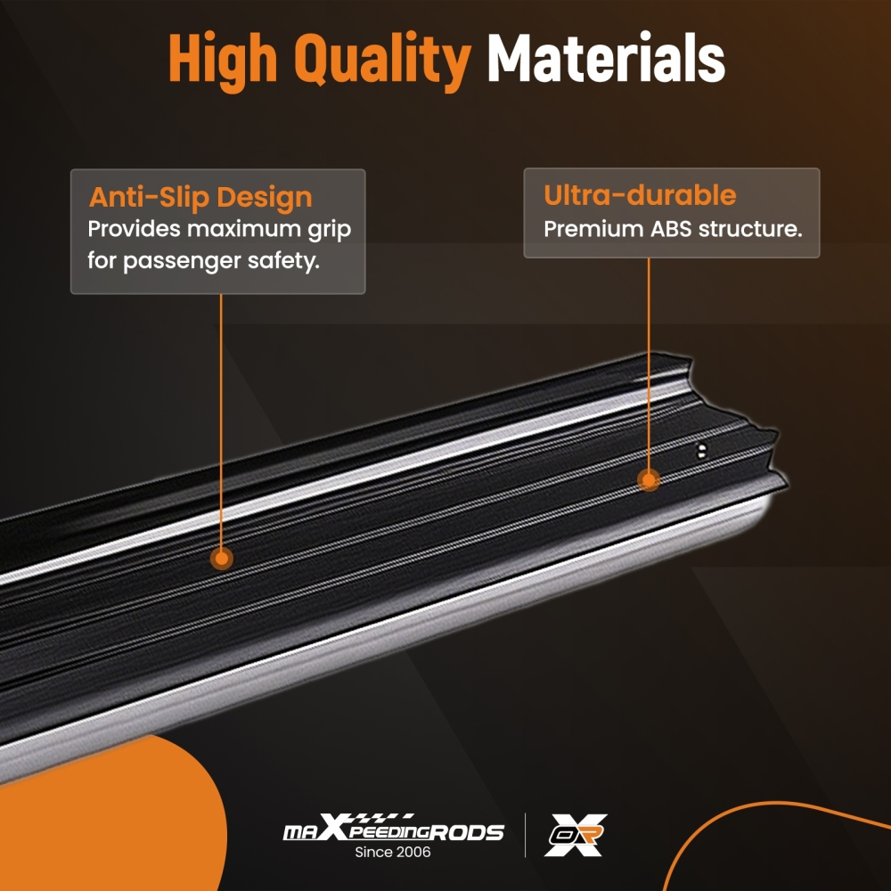 Nerf Bars Running Board Side Steps compatible for ISUZU D-MAX RT 12-2021 Anti-Slip Kit