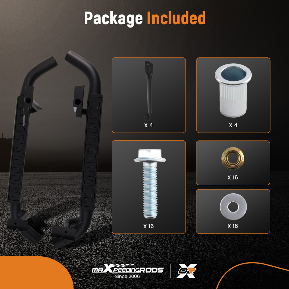 Nerf Bars Running Boards compatible for Land Rover Defender 90 L316 2003-2016 Non-Slip