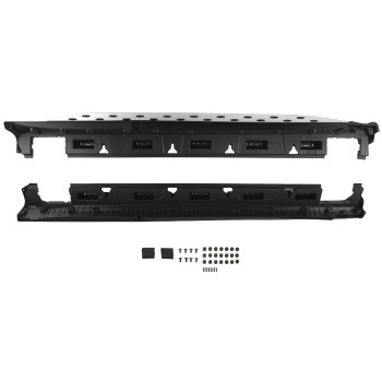 Aluminium Running Boards compatible for Mercedes ML350 W166 12-15 GLE 16-18 Non-Slip Black