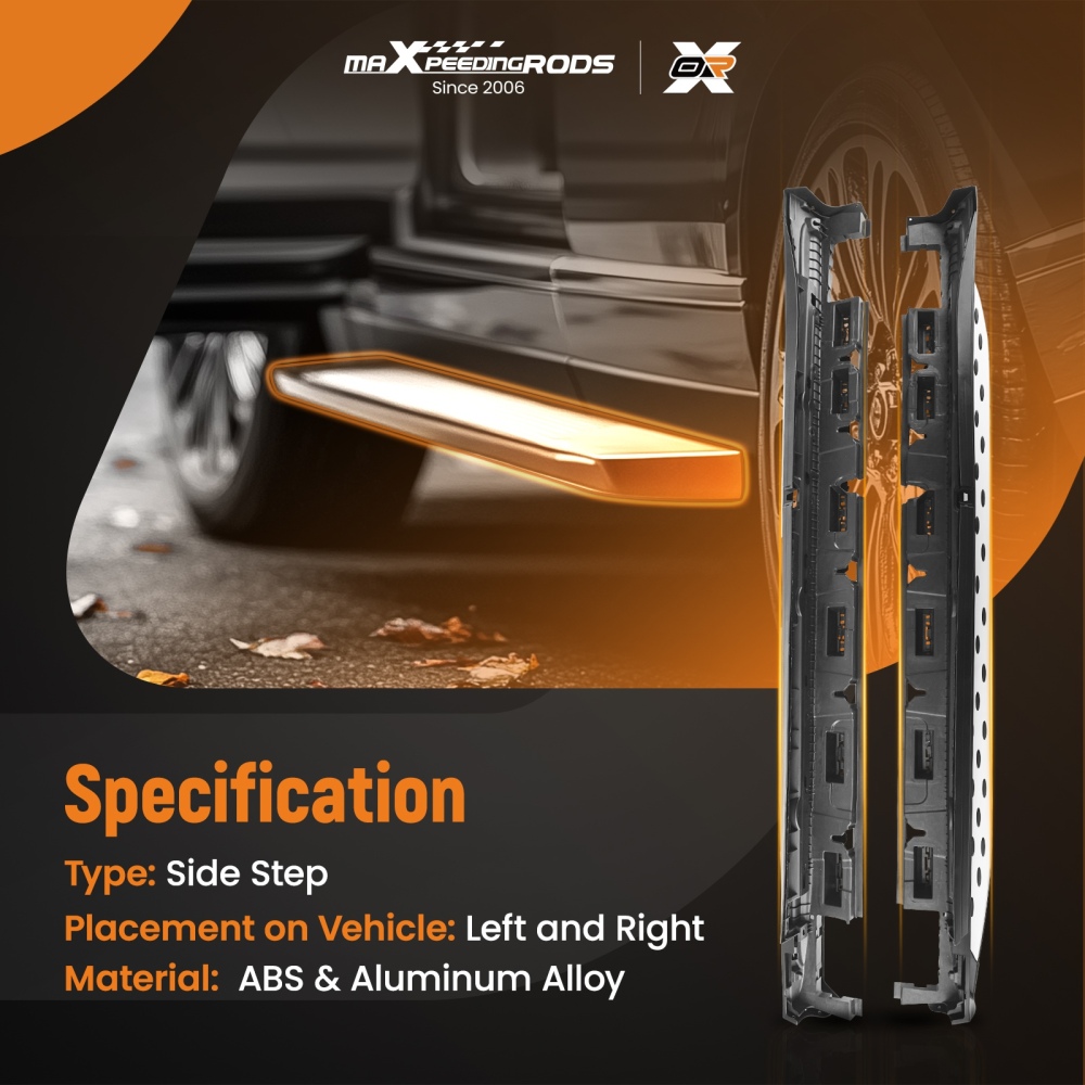 Nerf Bars Side Steps Bars compatible for Mercedes X166 GL GLS 2013-18 Black Non-Slip
