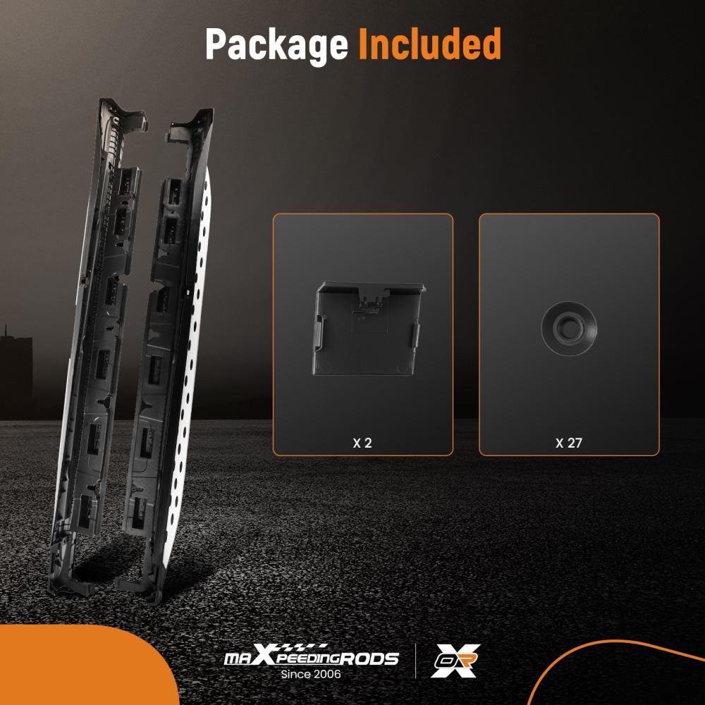 Nerf Bars Side Steps Bars compatible for Mercedes X166 GL GLS 2013-18 Black Non-Slip