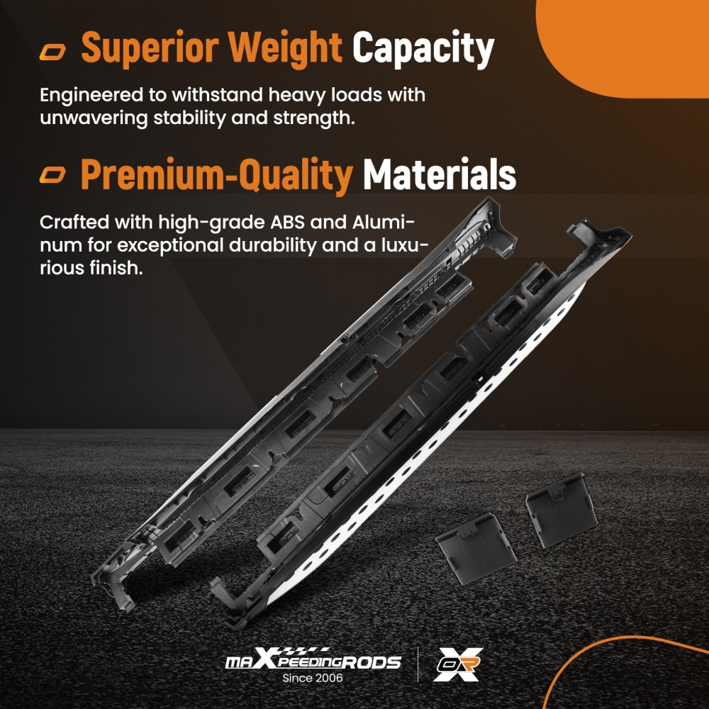 Nerf Bars Side Steps Bars compatible for Mercedes X166 GL GLS 2013-18 Black Non-Slip