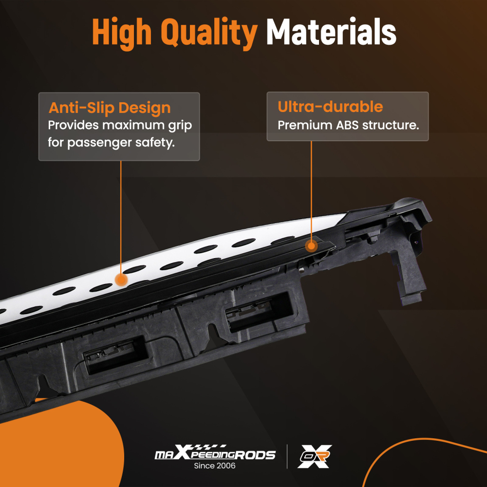 Nerf Bars Side Steps Bars compatible for Mercedes X166 GL GLS 2013-18 Black Non-Slip