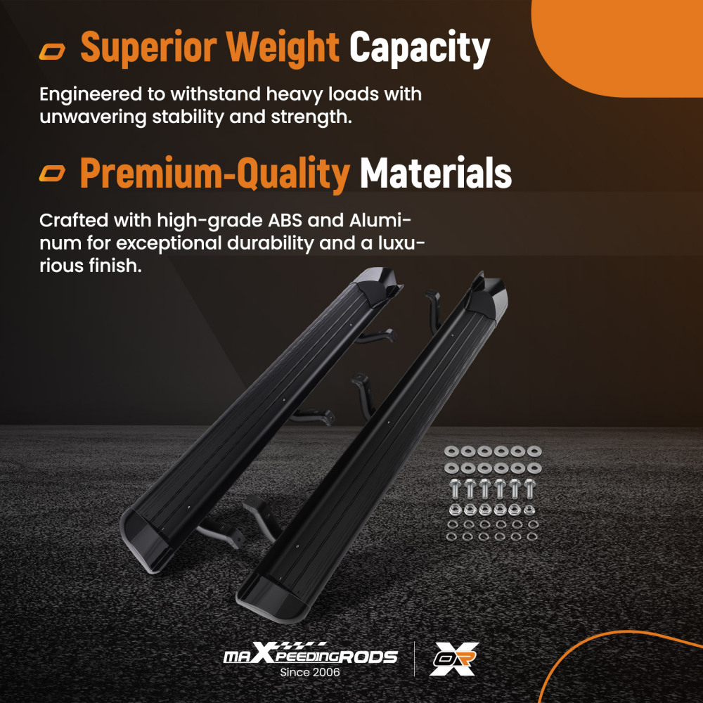 Non-Slip Running Board compatible for Mitsubishi L200 Triton 2015-2019 Double Cab 2PC