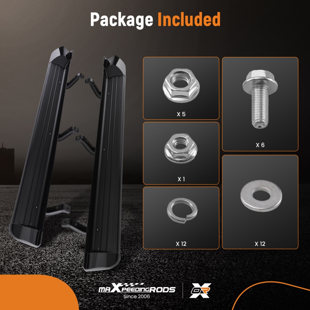 Non-Slip Running Board compatible for Mitsubishi L200 Triton 2015-2019 Double Cab 2PC