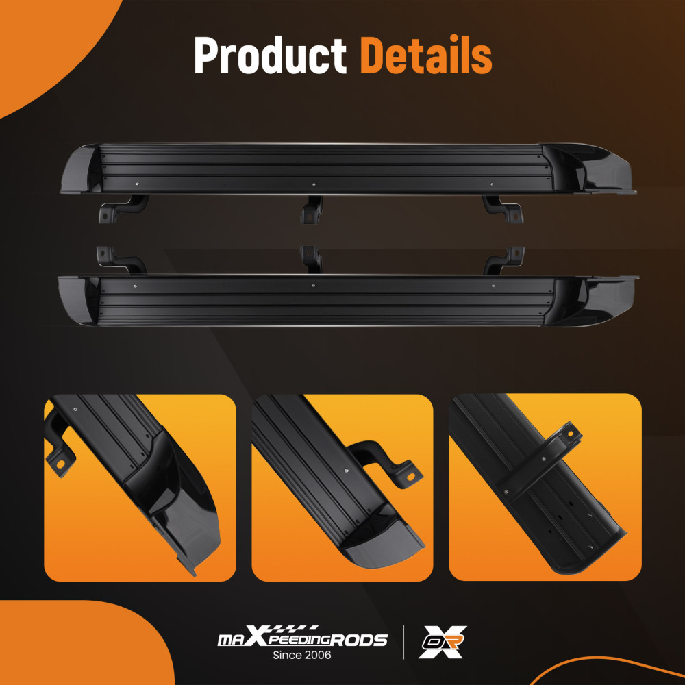 Non-Slip Running Board compatible for Mitsubishi L200 Triton 2015-2019 Double Cab 2PC