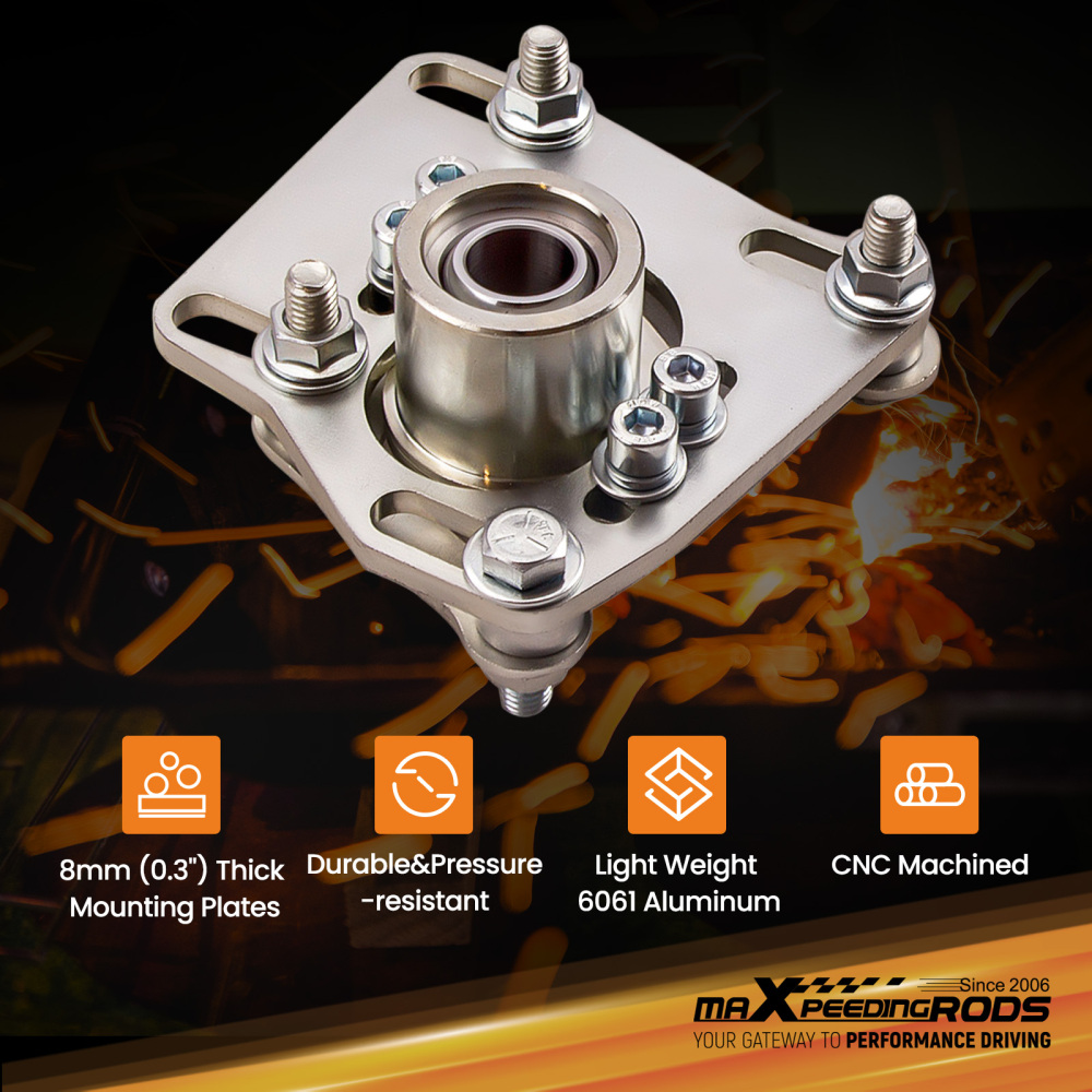 Compatible for Ford Mustang V6 compatible for V8 GT 94-04 Camber Caster Plates Alignment Kit Adjustable