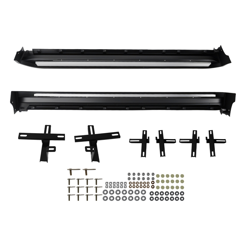 Aluminium Running Board Side Steps compatible for Nissan X-Trail T32 14-20 Black Non-Slip
