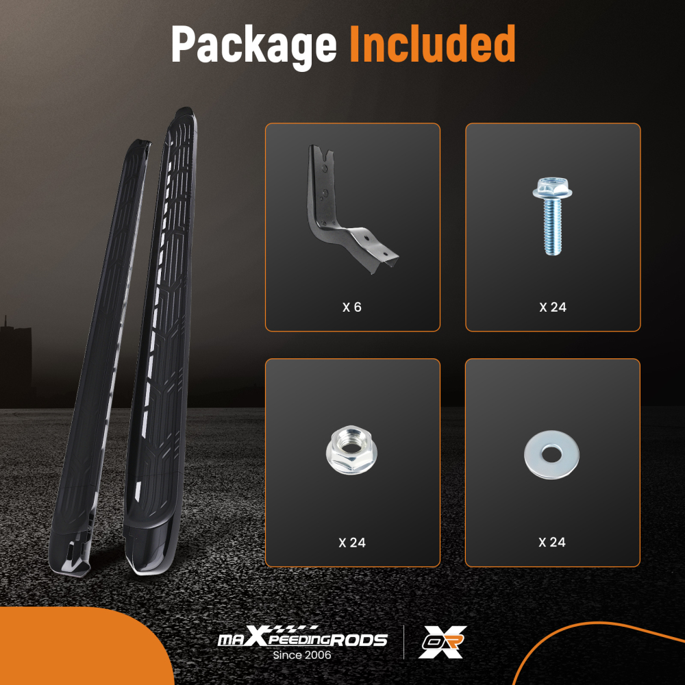 Aluminum Running Board compatible for Nissan Armada Y62 17-25 Black Side Step Kit Pair