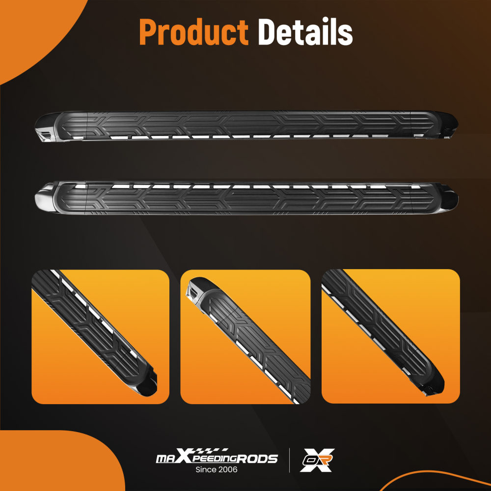 Aluminum Running Board compatible for Nissan Armada Y62 17-25 Black Side Step Kit Pair