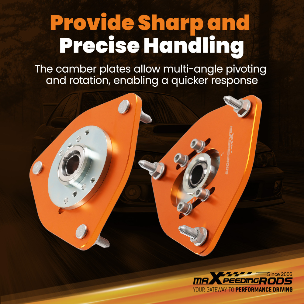 Compatible for Subaru Impreza 2002-2007 GDA GDB Front Camber Plates Kit For Coilover Gold