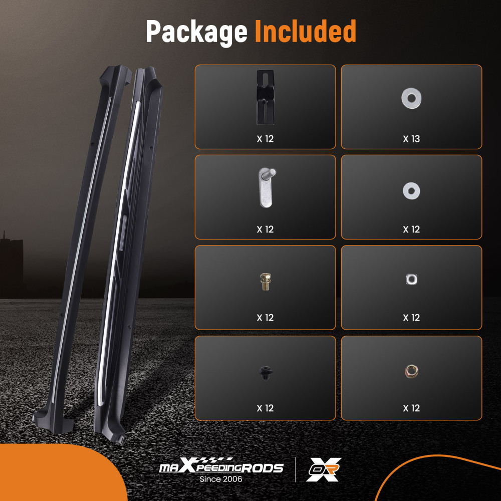 Aluminum Running Board Steps compatible for Toyota CH-R CHR 2016-2023 Nerf Bars Non-Slip