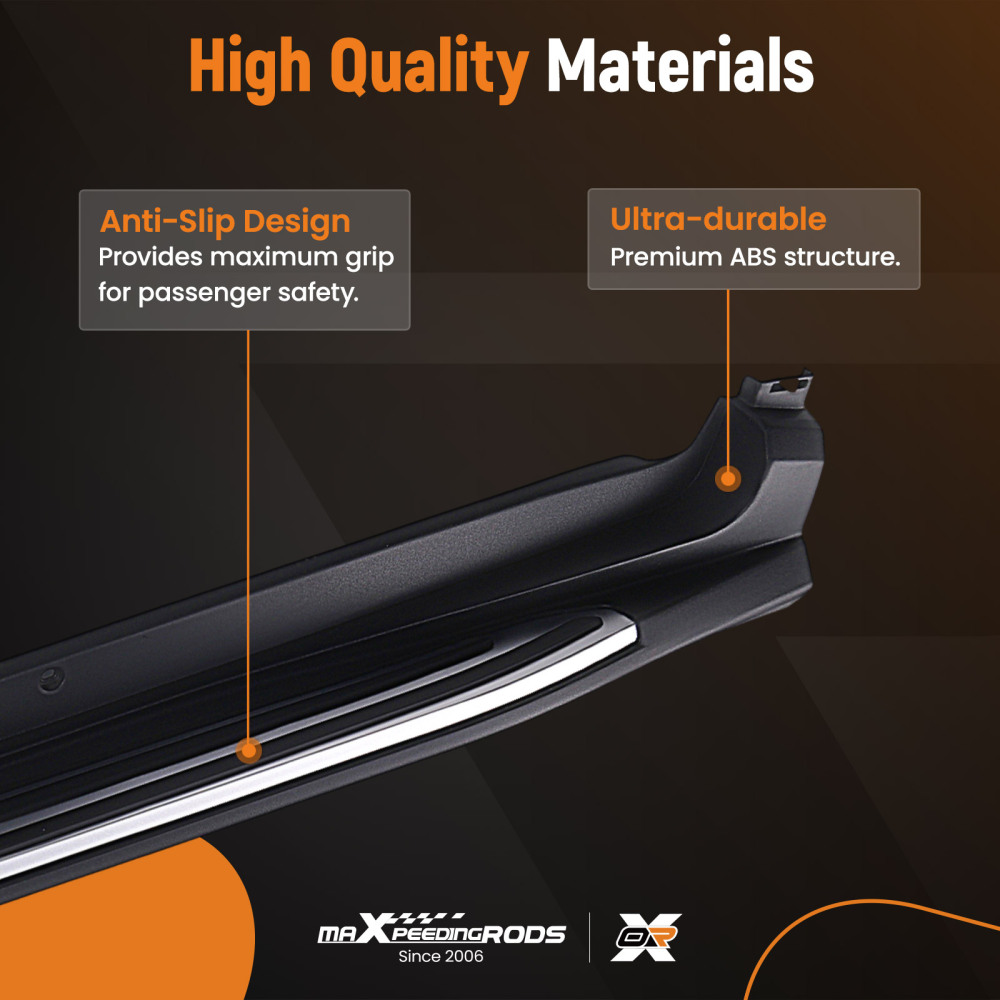 Aluminum Running Board Steps compatible for Toyota CH-R CHR 2016-2023 Nerf Bars Non-Slip