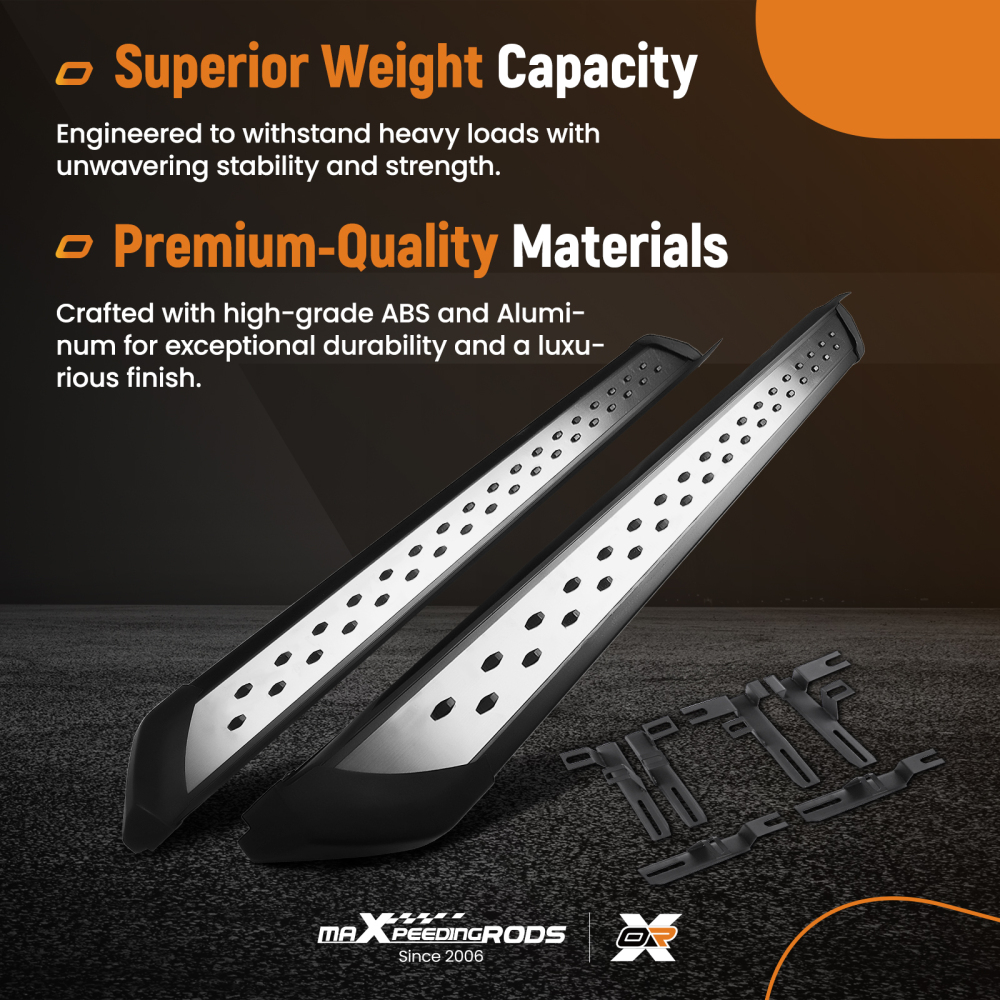 Nerf Bars Running Board Side Step Set compatible for Toyota RAV4 Prime compatible for RAV4 2019-2023 Black