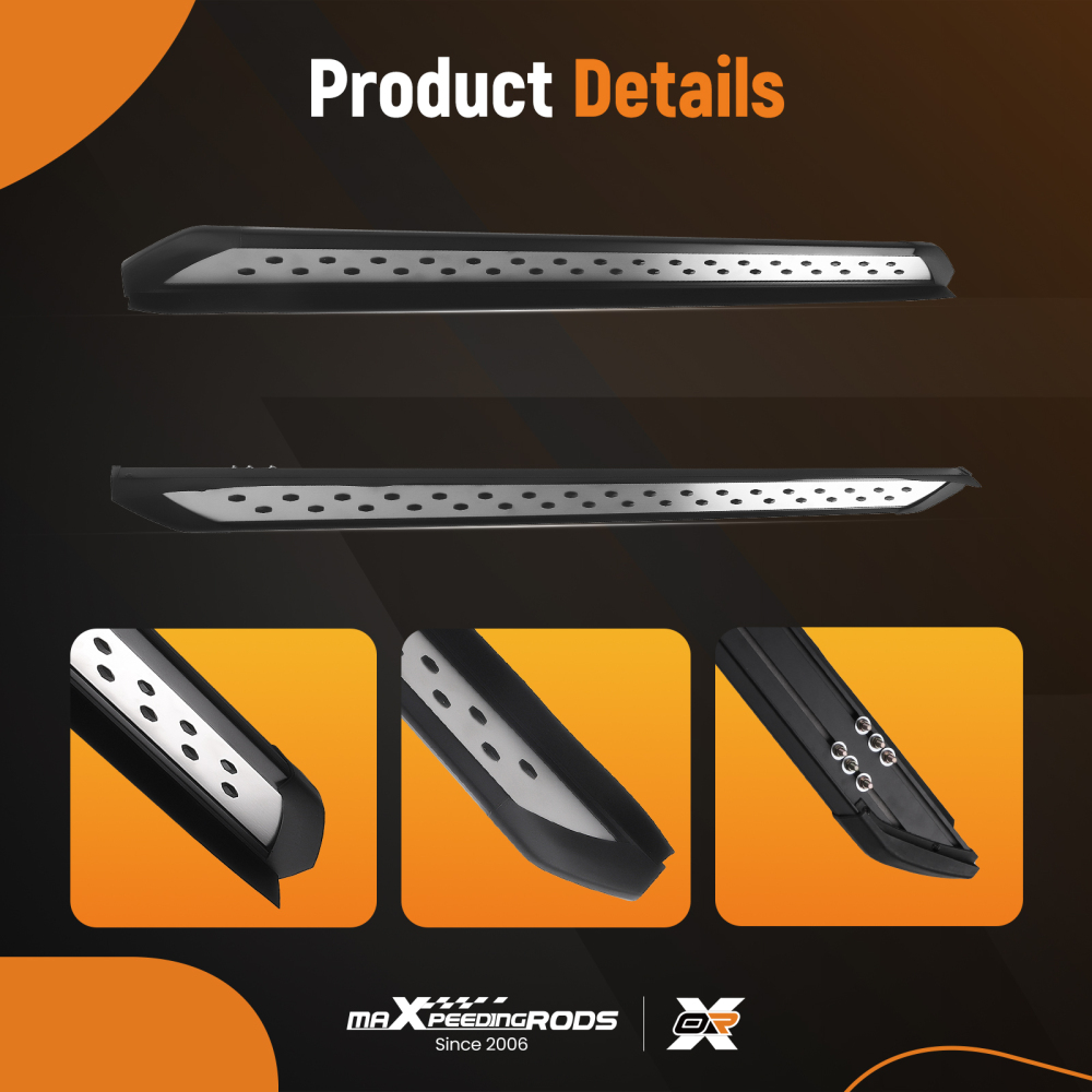 Nerf Bars Running Board Side Step Set compatible for Toyota RAV4 Prime compatible for RAV4 2019-2023 Black