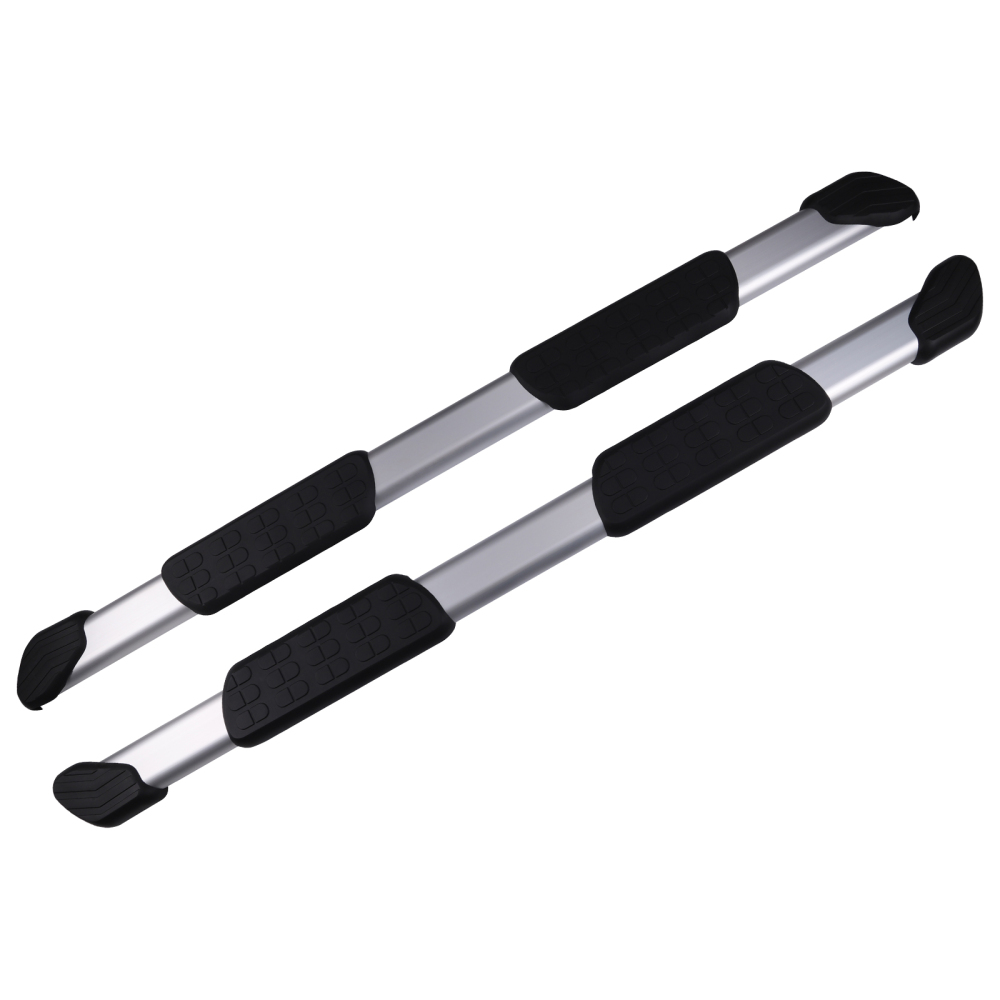 5 Black Side Step Bar compatible for Toyota Tundra Double Cab 07-21 Non-Slip Nerf Bars