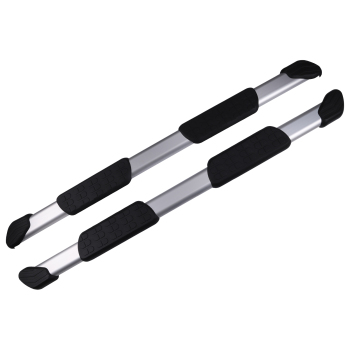 5 Black Side Step Bar compatible for Toyota Tundra Double Cab 07-21 Non-Slip Nerf Bars