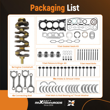 Overhaul Engine Rebuild Kit compatible for Toyota Camry Solara compatible for RAV4 Matrix compatible for Scion 2.4L 2AZFE