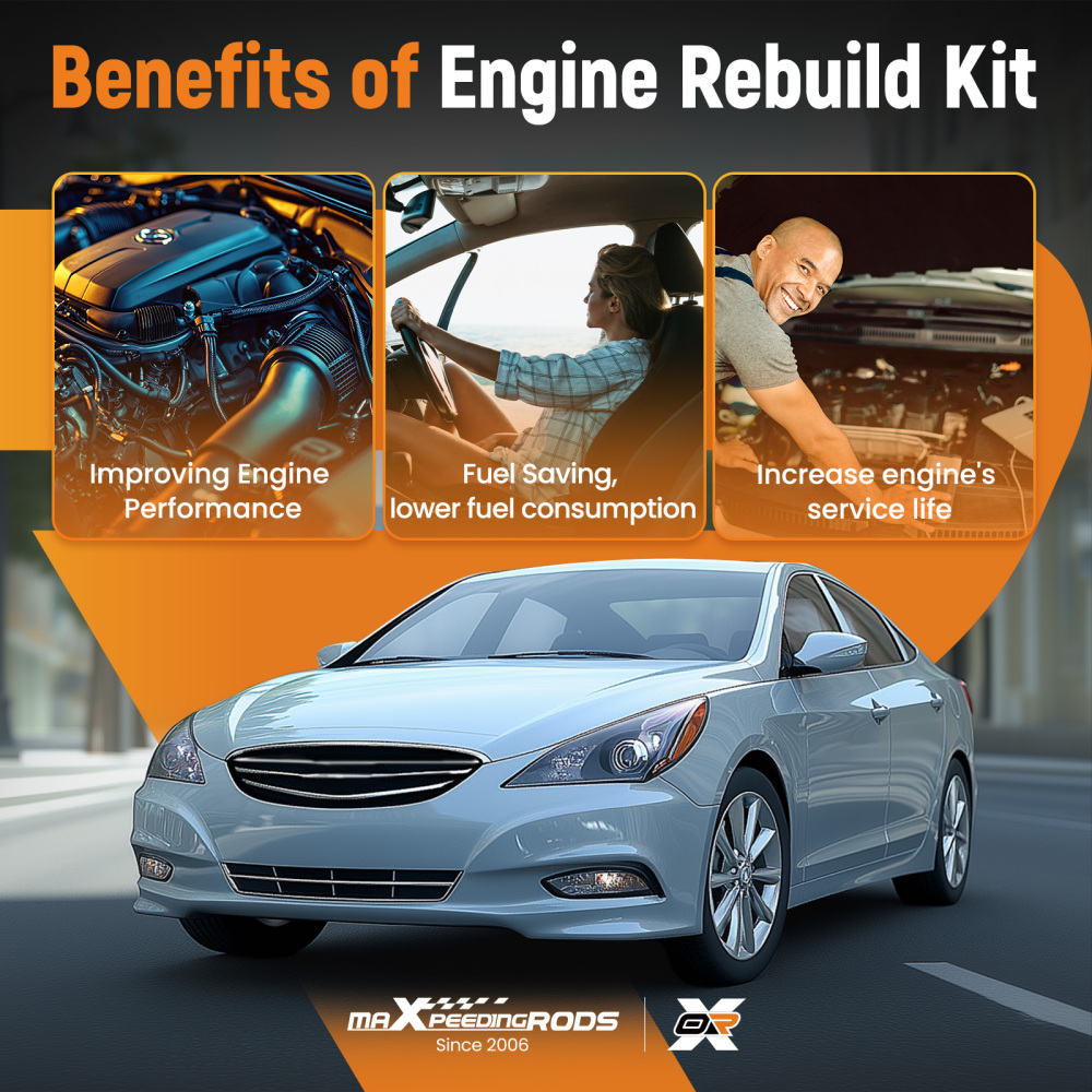 G4KE 2.4L Engine Overhaul Rebuild Kit - Crankshaft Con Rods Set compatible for Hyundai KIA