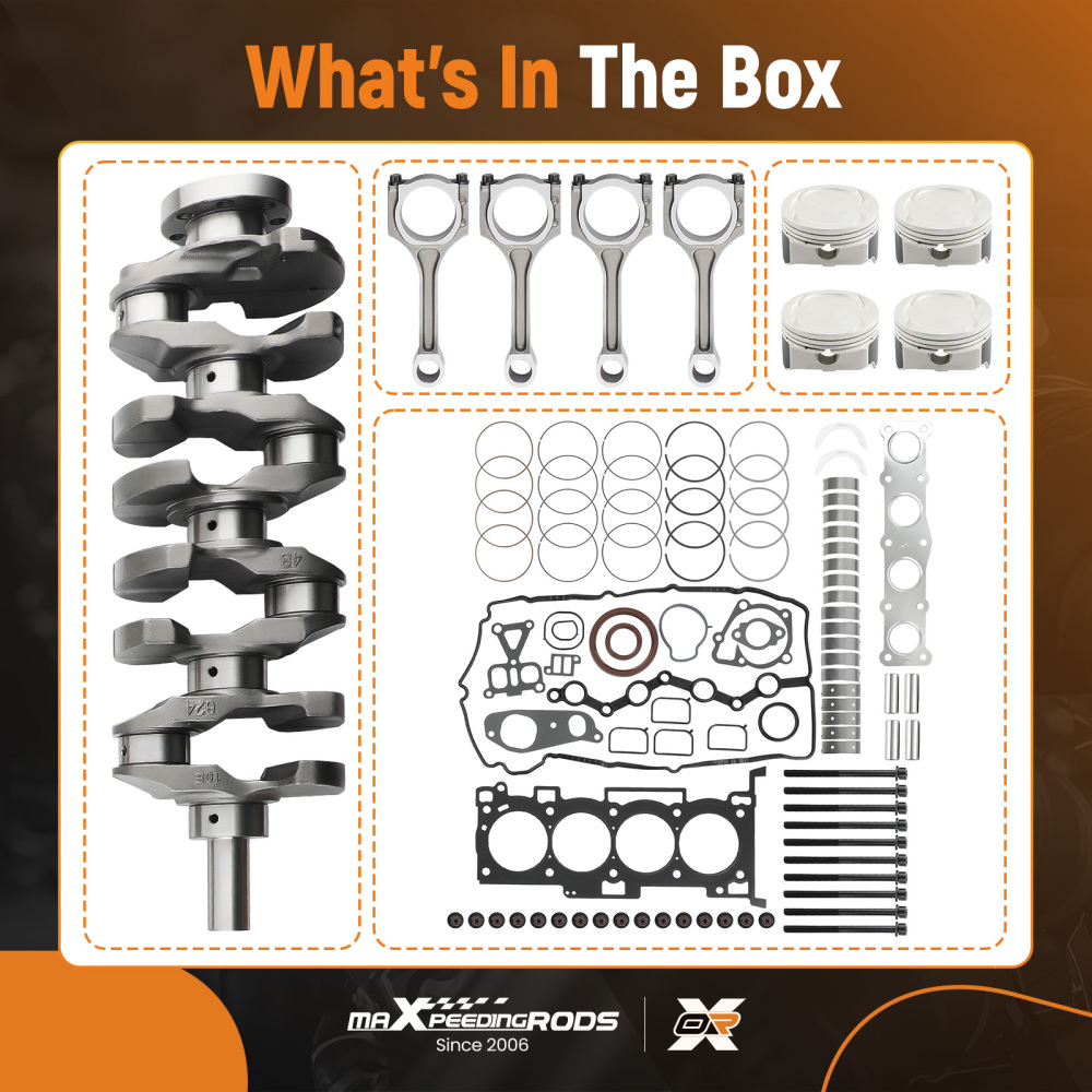 G4KE 2.4L Engine Overhaul Rebuild Kit - Crankshaft Con Rods Set compatible for Hyundai KIA