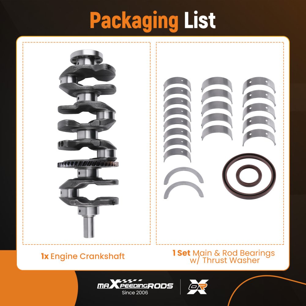 2AZFE 2AZ 2.4L CrankshaftMain Rod Bearings compatible for Toyota Camry Rav4 Scion tC xB