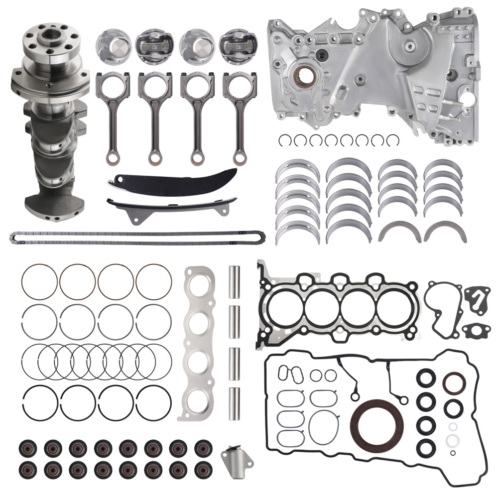 2.0L Engine Rebuild Kit - Crankshaft ConRods Timing Cover Set compatible for HYUNDAI KIA