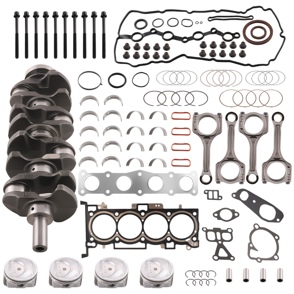 G4KJ 2.4L Engine Rebuild Overhaul Kit w/ Crankshaft / Con Rods compatible for HYUNDAI KIA
