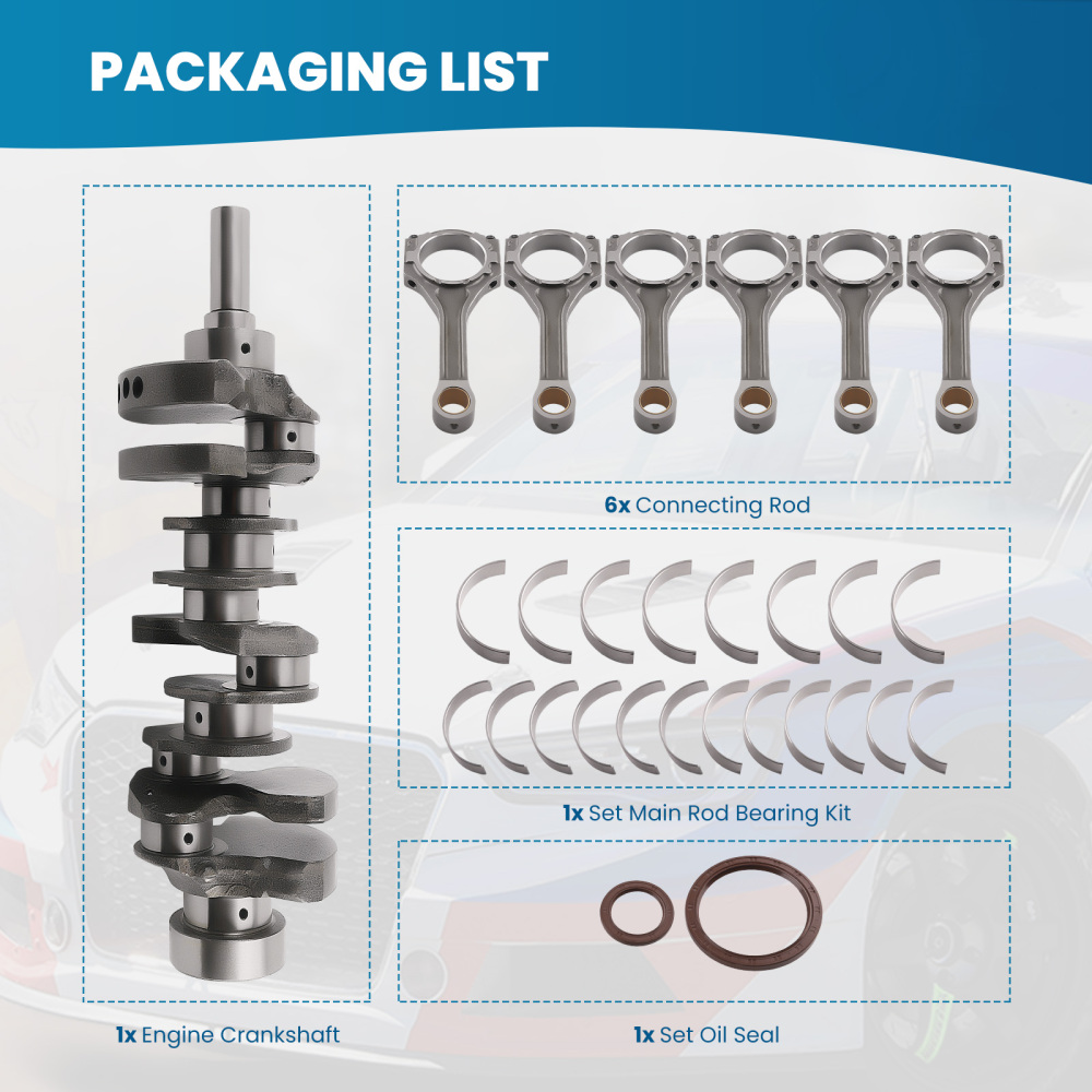 G6DH 3.3L Engine Crankshaft Rods w/ Bearing Kit compatible for HYUNDAI Santa Fe compatible for KIA Sorento