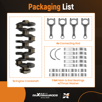 Crankshaft 06L105101DCon RodBearing compatible for Audi A4 A6 Q5 Q7 compatible for VW Golf GTI 2.0T